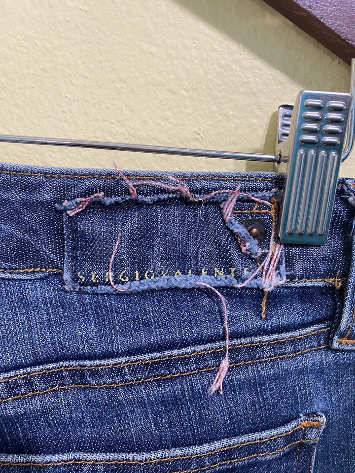 Pantalones de mezclilla para mujer Sergio Valente bota azul talla 29 lavado medio tiro bajo (L9) Foto 3 de 4