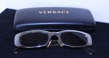 VINTAGE VERSACE SUNGLASSES MODX43 COL 029 BLACK SILVER FRAME CASE