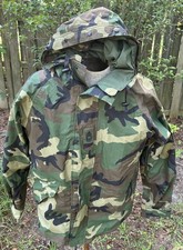 VTG USGi Army Woodland Camo Gore-Tex Cold Weather Parka ECWCS Medium Regular