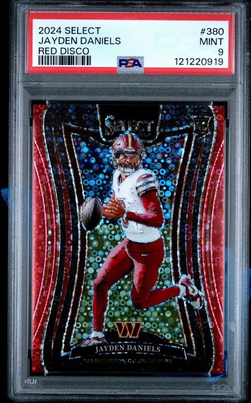 2024 Select Suite Level Jayden Daniels #380 Red Disco /49 RC PSA 9 POP 4! Rookie