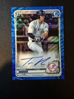 2020 Bowman Draft #CDA-TH Trevor Hauver Chrome Auto Blue #/150