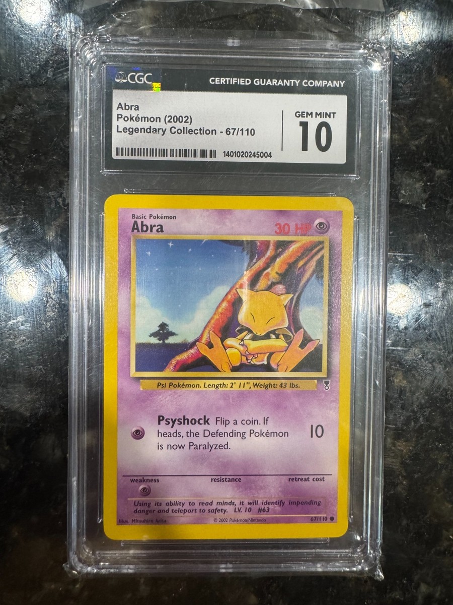 2002 POKEMON LEGENDARY COLLECTION #67 ABRA CGC 10 GEM MINT | eBay