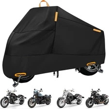 Motorcycle Cover All Season,Universal Weather Quality Waterproof Sun Outdoor Pro