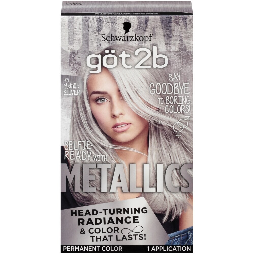 Got2b Metallic Permanent Hair Color, 4.6 OZ, M71 Metallic Si