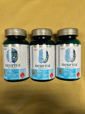 3 New Neuriva Brain Health Plus Strawberry - 50 Gummies Each Exp. 10/2026+