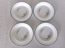 4 Corelle CALLAWAY IVY SWIRL 7 1/4" SALAD / BREAD DESSERT PLATES - Unused
