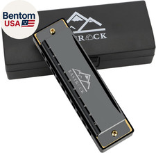 Blues Harmonica Mouth Organ 10 Hole C Key with Case, Diatonic Harmonica for Prof