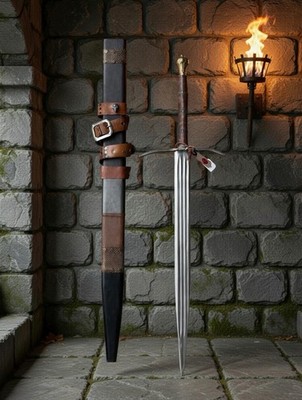 The sword of bastardly Rock Forged Spring Steel Longsword