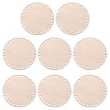 6" Dia Crochet Basket Bottom, 8Pcs Round Blank Crochet Base, Brown