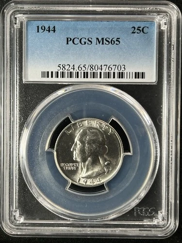 1944  25C Washington Quarter Dollar PCGS MS65   80476703