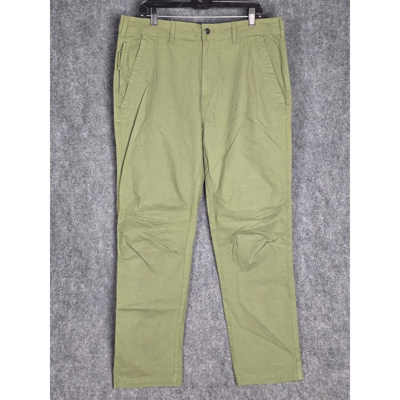 Ocean Coast Men Olive Green Cargo Pants Size 36 Cotton Spandex Utility Outdoor