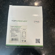 TOPGREENER 2 PACK Dual Tec Humidity/PIR Motion Sensor TDHOS5-W2P White Switch