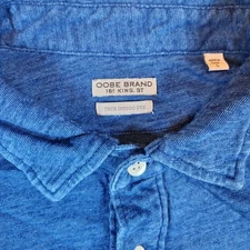 OOBE Brand Avedon Indigo Poket Polo 100% Cotton Mens L