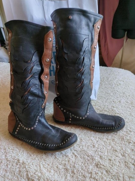 Women Boots Black Leather 41