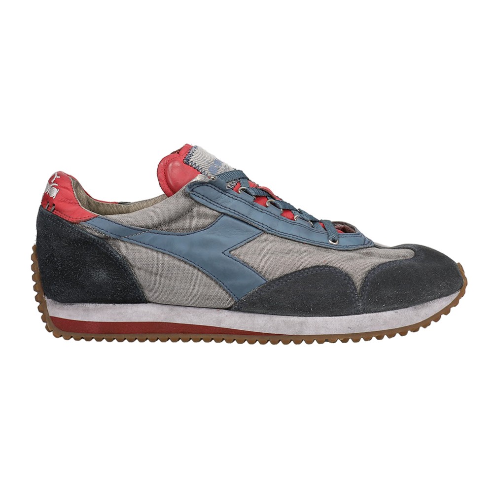 diadora Equip H Dirty Stone Wash Evo Lace Up  Mens Blue, Grey Sneakers Casual Sh