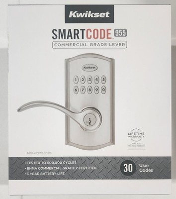 Kwikset SmartCode 955 Pembroke Light Commercial 10-Button Keypad Satin Chrome