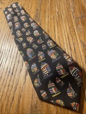 Vintage EUC Brooks Brothers Silk Sailboats Theme Tie USA Made Men  s Necktie