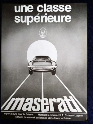 Maserati, originale Werbung aus 1967, ganzseitig