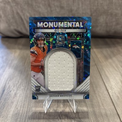 2024 Panini Spectra - Monumental Memorabilia Bo Nix #MM-BNX Neon Blue Prizm /50