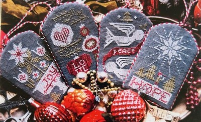 New Heartstring Samplery ADVENT SEASON ORNAMENT SET Cross Stitch Pattern Chart
