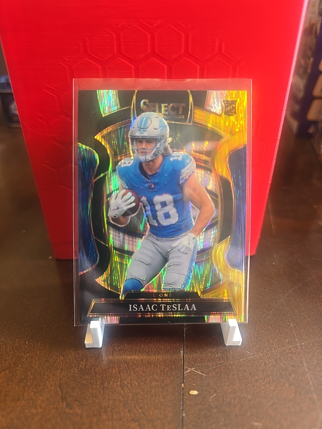 2025 Panini Select - Concourse Isaac Teslaa #70 Black & Gold Shock Prizm (RC)