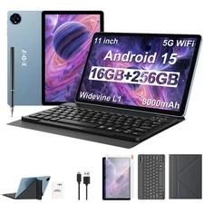 Android Tablet 11.1 inch Android 15 Octa-core 16GB+256GB 800x1280 WiFi 6 OTG IPS