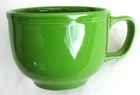 HL~Shamrock~GREEN~Homer Laughlin~FIESTA  POTTERY~Jumbo~SOUP MUG~EC
