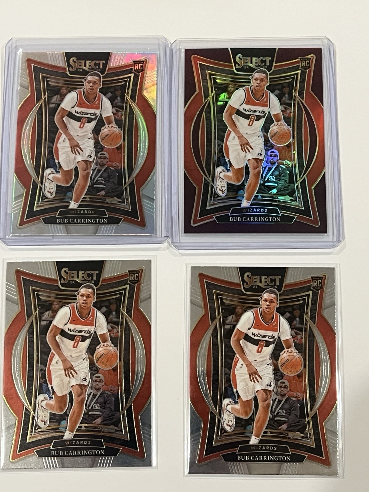 2024-25 Select Bub Carrington Premier RC Maroon Prizm /175 & Silver Rookie 2025