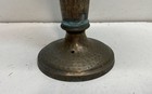 Vintage Hammered Brass Tone Metal Trumpet Vase Arts & Crafts Style 13 Inch — photo 2