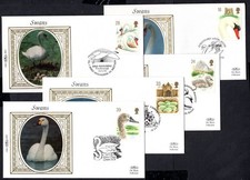 GB - 1993 Swans on 5 x Benham Silk First Day Cover