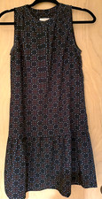 Loft Sz S sleeveless summer drop waist print dress