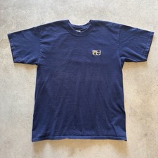 Vintage 90s Fila Navy Blue Boxy Made In USA T Shirt Size Medium