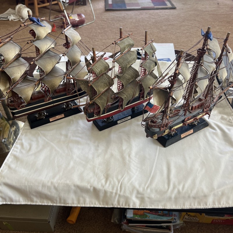 3VTG Ships  Mayflower Cutty Sark Sea Witch Constitution SEE DESCRIPTION!!!