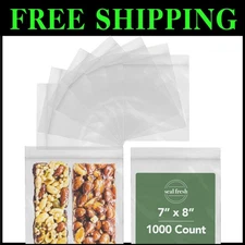 Multipurpose 1000 Count Zipper Seal Bags - Clear 7 x 8 Inch for Every Occasion