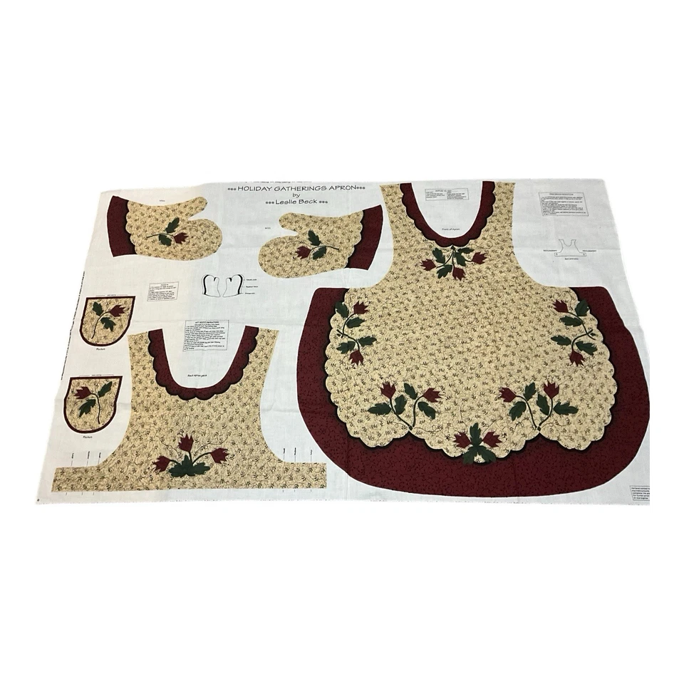 New Apron Uncut Fabric Panels Set of 3 Sewing Crafts Gifts - Image 4 of 4