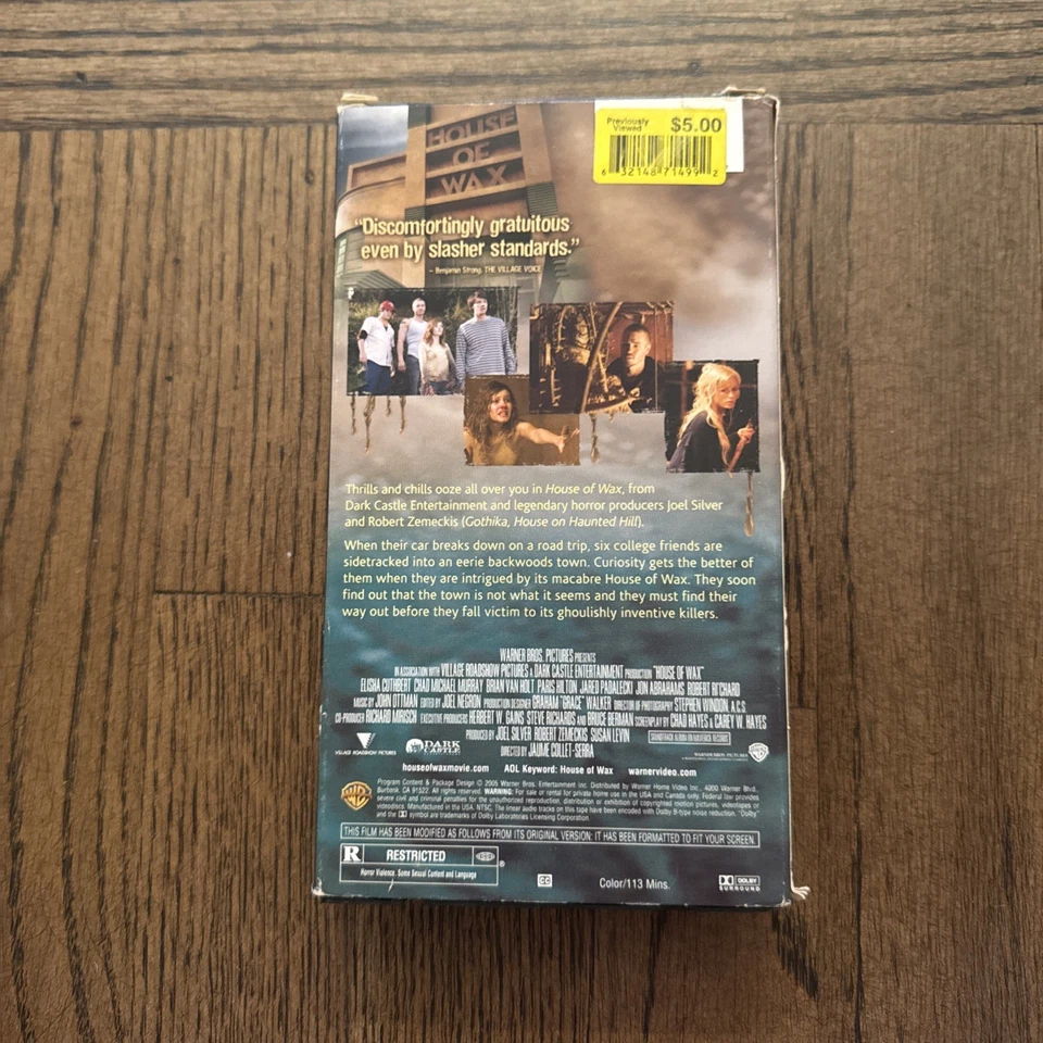 VHS Movie House Of Wax 2005, Halloween Horror - Tested - Image 2 of 4