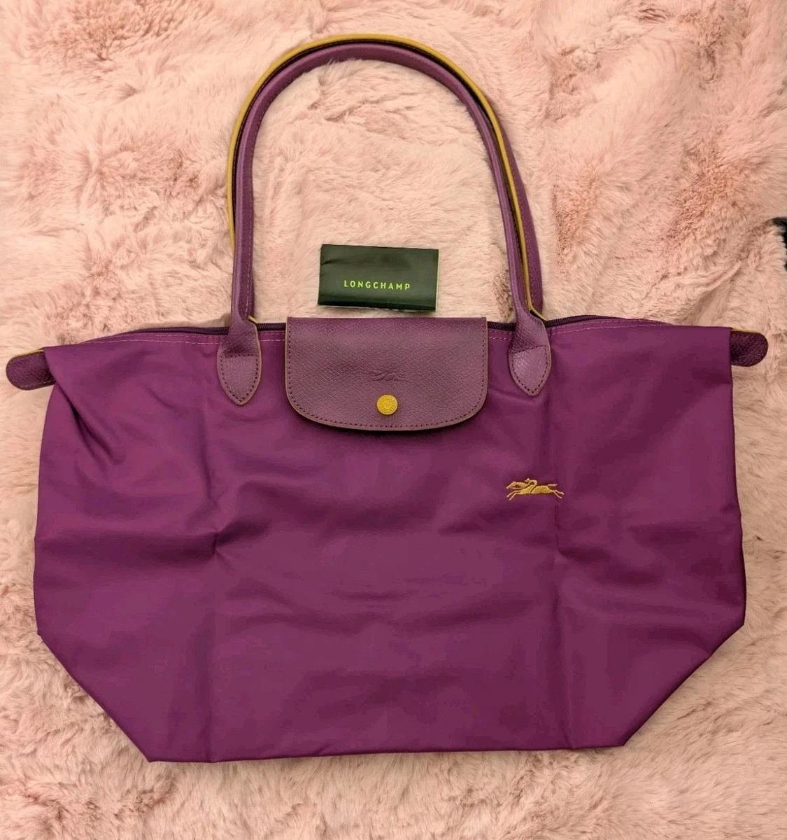 Longchamp Purple Bags & Handbags Nylon Exterior for Women for sale