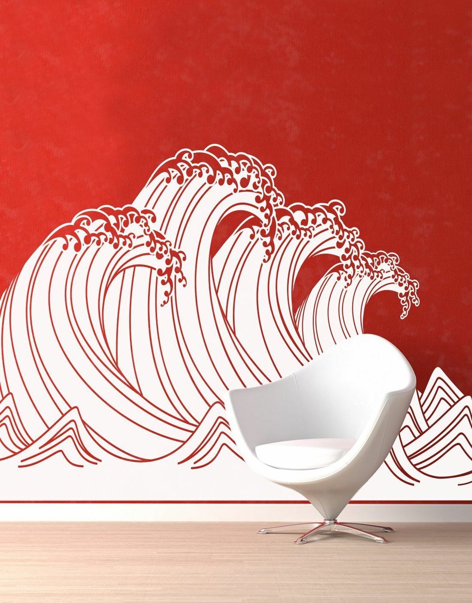 NOREN RIDEAUX DE PORTE JAPONAIS MOTIF VAGUE HOKUSAI | Produits dérivés