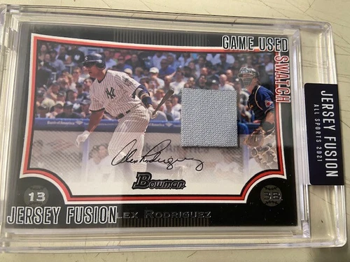 2021 JERSEY FUSION ALEX RODRIGUEZ GAME USED JERSEY SWATCH🔥
