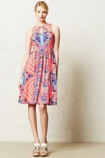 NWT Anthropologie Cosmic Coral Fountain Print Dress By Mara Hoffman Size 2 $328