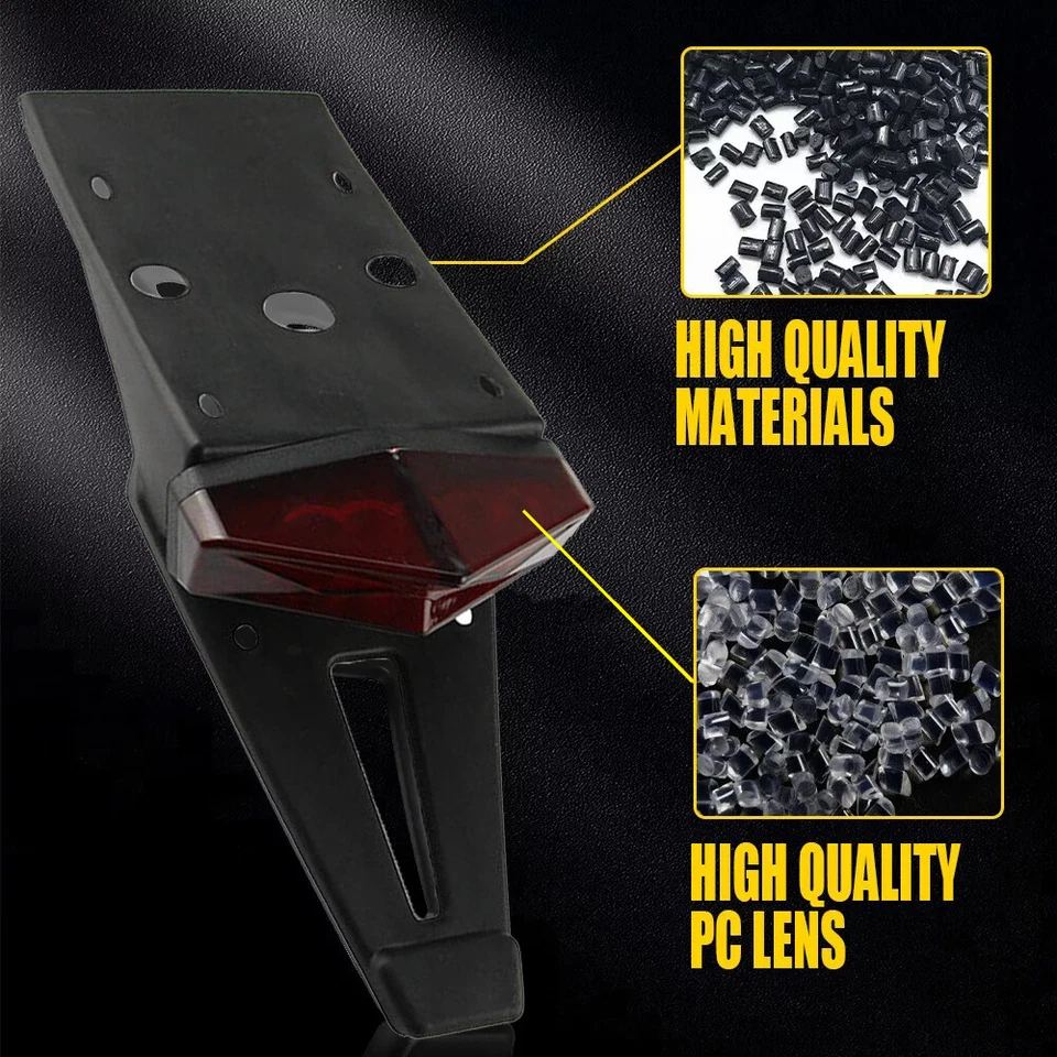 Luz trasera de freno de guardabarros trasero LED señal de giro para moto de cross de 12 V todoterreno doble deportivo Foto 4 de 4