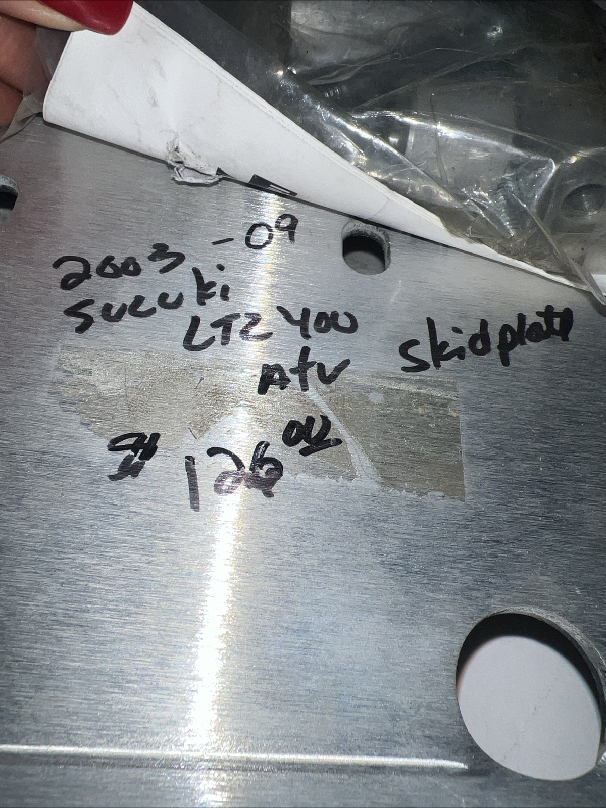 SUZUKI LTZ400 Quadsport OEM ACCESSORY SWINGARM SKID PLATE 9995070425