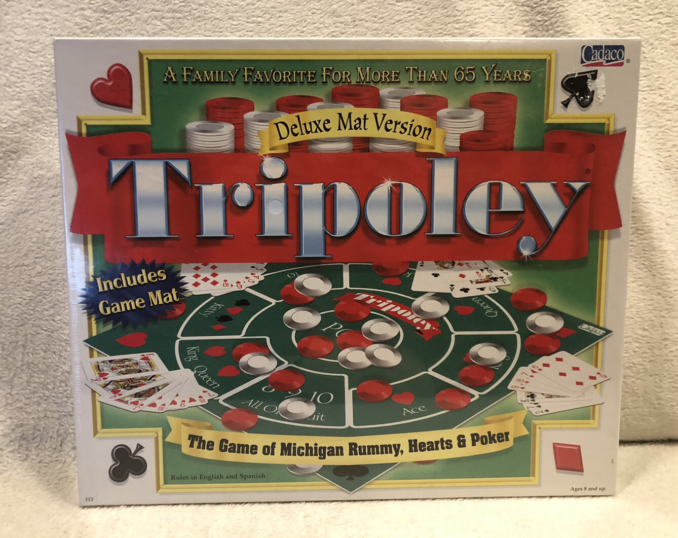 New Vintage TRIPOLEY 1999 Deluxe Mat Version Cadaco Card Game 100 % Rummy  Poker 26608001126 | eBay
