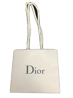 Authentic Dior Paper Shopping Bag Reusable White Small 5