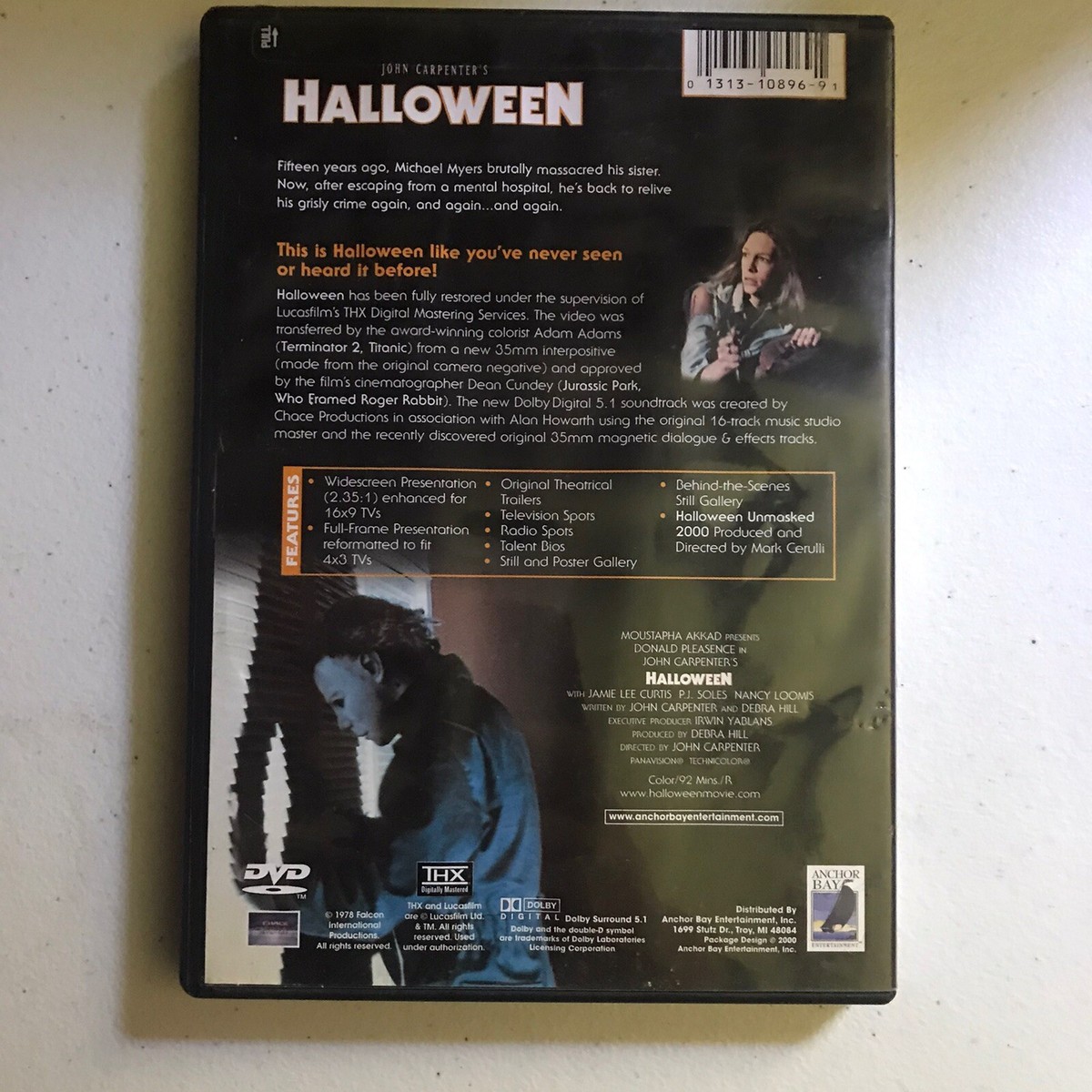 Halloween DVD rare Anchor Bay release Jamie Lee Curtis John