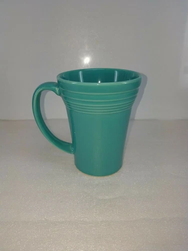 LATTE bistro MUG CUP turquoise blue hlc FIESTA WARE 18 OZ new