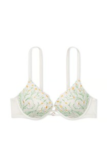 Victoria's Secret Dream Angels Push Up bra set embroidery daisy white floral