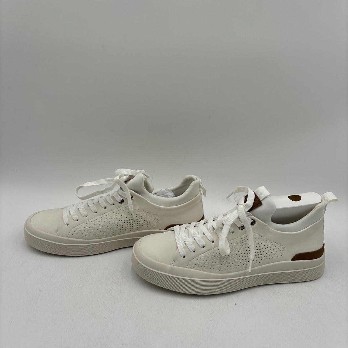 Steve Madden PERLA White PU/Textile Lace Up Low Top Jogger Sneaker