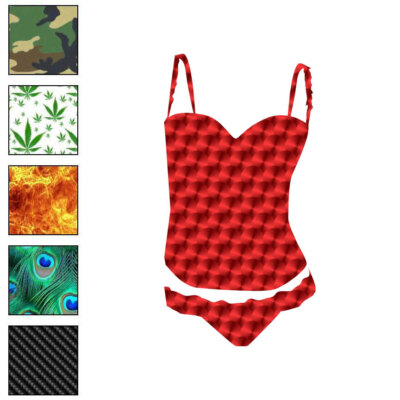 Sexy Top Panties, Vinyl Decal Sticker, 40 Patterns & 3 Sizes, #7011
