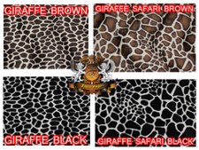 GIRAFFE Velboa Faux Fur Short Pile Animal Print Fabric/ 60" W /Sold By the Yard